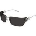 Lunettes sur Grenoble : Lunettes de soleil Balenciaga BB0485SA Lunettes de soleil, Ruth&eacute;nium/Gris, 76 mm