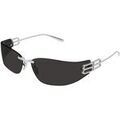 Lunettes sur Grenoble : Lunettes de soleil Balenciaga BB0484S Lunettes de soleil, Ruth&eacute;nium/Gris, 76 mm