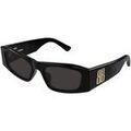 Lunettes sur Grenoble : Lunettes de soleil Balenciaga BB0478S Lunettes de soleil, Noir/Gris, 55 mm