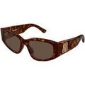 Lunettes sur Grenoble : Lunettes de soleil Balenciaga BB0475S Lunettes de soleil, Havana/Marron, 56 mm