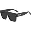 Lunettes de soleil Dsquared ICON 0030/S Lunettes de soleil, Noir/Gris, 58 mm