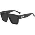 Lunettes sur Grenoble : Lunettes de soleil Dsquared ICON 0030/S Lunettes de soleil, Noir/Gris, 58 mm