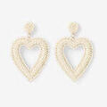 Boucles d'oreille sur Grenoble : Boucles oreilles Lollipops Boucles d'oreilles c?urs ivoires Beige