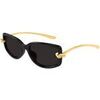 Lunettes de soleil Bottega Veneta BV1440SA Lunettes de soleil, Noir/Gris, 59 mm Dor&eacute;