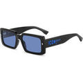 Lunettes sur Grenoble : Lunettes de soleil Dsquared ICON 0029/S Lunettes de soleil, Noir/Bleu, 55 mm
