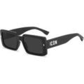 Lunettes sur Grenoble : Lunettes de soleil Dsquared ICON 0029/S Lunettes de soleil, Noir/Gris, 55 mm