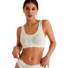 Triangles / Sans armatures Selmark Soutien-gorge brassi&egrave;re sans armatures ONE AND LACE MARIAGE Blanc