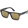 Lunettes de soleil Tom Ford FT1205 CALDER Lunettes de soleil, Noir/Marron, 55 mm