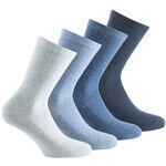 Chaussettes Kindy Pack de 4 mi-chaussette femme jersey unies