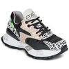 Baskets basses Ex&eacute; Shoes D190608-17-SNAKE-BLACK Noir