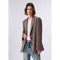 Vestes sur Grenoble : Veste Liu Jo Blazer oversize en tissu m&eacute;lang&eacute; Marron