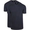 Tee-shirts sur Grenoble : T-shirt Suitable Obra T-Shirt &agrave; Col Rond Haut Marine 2-Pack Bleu