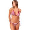Maillots de bain Admas Ensemble deux pi&egrave;ces bikini triangle pr&eacute;form&eacute; Tribal Spirit Rouge