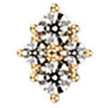 Boucles d'oreille sur Grenoble : Boucles oreilles Les Georgettes Piercing Les Cadettes Ursa oxydes blancs laiton dor&eacute; Jaune
