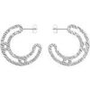 Boucles oreilles Les Georgettes Boucles d'oreilles Ecailles Argent&eacute; Blanc