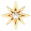 Broches Les Georgettes piercing Les Cadettes Star oxyde blanc laiton dor&eacute; Jaune