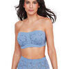 Bandeaux & bretelles amovibles Selmark Soutien-gorge bandeau pr&eacute;form&eacute; ONE AND LACE Bleu