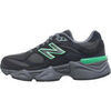 Baskets basses New Balance GC9060JC, Noir et Gris avec Verts, Semelle AbzorB