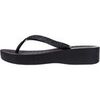 Tongs Ipanema Tong Compens&eacute;es &agrave; Enfiler Mesh Chic Plat Noir