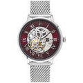 Montre Pierre Lannier Montre Homme AUTOMATIC Bordeaux Acier milanais Argent&eacute; Bordeaux Grenoble