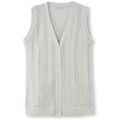 Gilets sur Grenoble : Gilet Daxon by - Gilet sans manches maille ajour&eacute;e Gris