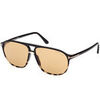 Lunettes de soleil Tom Ford FT1026 BRUCE Lunettes de soleil, Noir/Marron, 61 mm