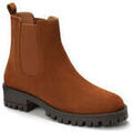 Bottes femme sur Grenoble : Bottines Leonarrxswan Chelsea Estelle - Camel suede