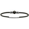 Bracelets Brillaxis Bracelet cuir agate noire