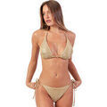 Maillots de bain sur Grenoble : Maillots de bain Admas Ensemble deux pi&egrave;ces bikini triangle Golden Glow Jaune