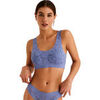 Triangles / Sans armatures Selmark Soutien-gorge brassi&egrave;re sans armatures ONE AND LACE Bleu