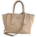 Sacs &agrave; mains sur Grenoble : Sac &agrave; main Prada Cabas beige Beige