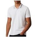 Polos sur Grenoble : Polo Calvin Klein Jeans Polo Col Classique Ray&eacute; en Coton Blanc Blanc