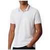 Polo Calvin Klein Jeans Polo Jeans Col Montant Zipp&eacute; Confort Coton Blanc