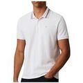 Polos sur Grenoble : Polo Calvin Klein Jeans Polo Jeans Col Montant Zipp&eacute; Confort Coton Blanc