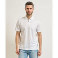Polo BOSS Polo homme coupe d&eacute;contract&eacute;e avec fermeture &eacute;clair Blanc