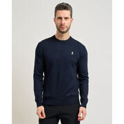 Pull Refrigue Pull col rond homme en m&eacute;lange viscose Bleu