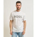 Tee-shirts sur Grenoble : T-shirt BOSS T-shirt Thompson homme &agrave; rayures verticales Blanc