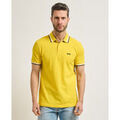 Polos sur Grenoble : Polo BOSS Polo Paddy pour homme avec rayures contrast&eacute;es Jaune