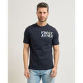 Tee-shirts sur Grenoble : T-shirt K-Way T-shirt homme Odom de avec imprim&eacute; lettrage Bleu