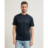 T-shirt BOSS T-shirt Thompson homme &agrave; rayures verticales Bleu
