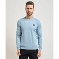 Pull Refrigue Pull col rond homme en m&eacute;lange viscose Bleu