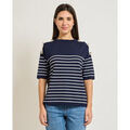 Pull Sette/Mezzo Pull Settemezzo pour femme &agrave; rayures horizontales Bleu