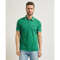 Polo BOSS Polo Paddy pour homme avec rayures contrast&eacute;es Vert