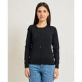 Gilets sur Grenoble : Gilet Sette/Mezzo Cardigan femme Settemezzo &agrave; boutons Noir