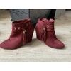 Bottines Sans marque Bottines su&eacute;dine bordeaux Bordeaux