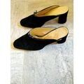 Mules femme sur Grenoble : Mules Sans marque Mules en cuir de veau retourn&eacute; noir Noir