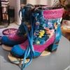 Bottines Sans marque Bottines boh&egrave;me Bleu