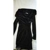 Robe courte Sans marque Robe velours col ch&acirc;le Noir