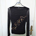 Pull Sans marque Pull fin manches longues noir