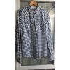 Chemise Sans marque Chemise &agrave; carreaux Homme bleu marine Taille L Bleu